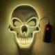 Szín: sárga - Halloween Demon Punk Koponya Izzó maszk Neon LED Fények Halloween Party Cosplay Jelmez Maszk Kísértetjárta