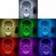Szín: sárga - Halloween Demon Punk Koponya Izzó maszk Neon LED Fények Halloween Party Cosplay Jelmez Maszk Kísértetjárta