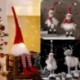 Szín: 8 - Karácsonyi díszek babák Plüss álló jávorszarvas rénszarvas babák LED lámpákkal Világító karácsonyi