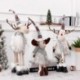 Szín: 8 - Karácsonyi díszek babák Plüss álló jávorszarvas rénszarvas babák LED lámpákkal Világító karácsonyi