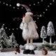 Szín: 8 - Karácsonyi díszek babák Plüss álló jávorszarvas rénszarvas babák LED lámpákkal Világító karácsonyi