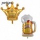 Szín: Arany söröskorsó - Új 1db Ötpontos Princess Crown söröskorsó Fólia lufi Arany lufik születésnapi party