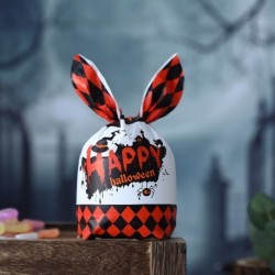 Szín: Halloween Plaid - 50db Halloween cukorka csomagolás táska dekoráció sütőtök gyerekeknek trükk vagy csemege