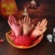 Fekete szín - Halloween otthoni dekorációk Pókháló forma Gyümölcskosár Cukorka Tál Édességek Tányérok Gyerekek