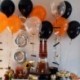 Szín: vegyes - 30 db 10 hüvelykes Halloween léggömb szett narancssárga és fekete dekoratív ballon Halloween otthoni