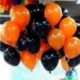 Szín: vegyes - 30 db 10 hüvelykes Halloween léggömb szett narancssárga és fekete dekoratív ballon Halloween otthoni