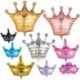 Fekete szín - Vegyes méretű aranykoronás lufi fólia hélium lufi Baby Prince Princess Crown Globos Gyerekek születésnapi
