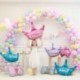 Fekete szín - Vegyes méretű aranykoronás lufi fólia hélium lufi Baby Prince Princess Crown Globos Gyerekek születésnapi