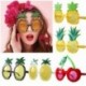 Szín: ananász 1 - Nyári Hawaii Party Ananász Szemüvegek Gyümölcs alakú Szemüvegek Hawaii Trópusi Ananász