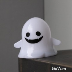 Szín: mosoly szellem - Aranyos színes Halloween Ghost Lights Függő LED lámpa Halloween otthoni szoba kerti dekorációi