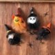 Szín: sütőtök 1 - Halloween fátyol babák dekorációk lógó szellem sütőtök fekete macska boszorkány medál