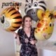 Szín: csiga - 1 db dzsungel állat tigris oroszlán majom zebra zsiráf tehén levegő hélium léggömb gyerekek szafari