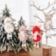Szín: hópehely rózsaszín - Hópehely plüss angyal babák manó karácsonyfa függő dísz Vidám karácsonyi díszek