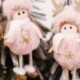 Szín: hópehely rózsaszín - Hópehely plüss angyal babák manó karácsonyfa függő dísz Vidám karácsonyi díszek