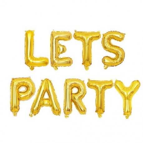Szín: lehetővé teszi a parti aranyat - 9db/tétel 16 hüvelykes Lets Party ALOHA levél Lufi party dekoráció levél lufi