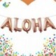 Szín: lehetővé teszi a parti aranyat - 9db/tétel 16 hüvelykes Lets Party ALOHA levél Lufi party dekoráció levél lufi