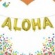 Szín: lehetővé teszi a parti aranyat - 9db/tétel 16 hüvelykes Lets Party ALOHA levél Lufi party dekoráció levél lufi