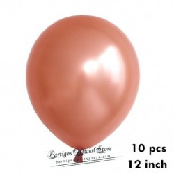 Szín: 10db latex 2 - 1 készlet 4D Rose Gold esküvői dekorációk léggömbök Fólia fémesen fényes csillaggömbök
