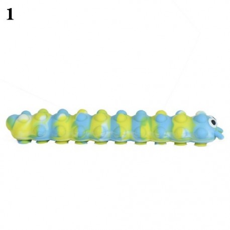 Szín: 1 - 1 db Kreatív lágy ragasztó stresszoldó szilikon buborékszívó izgul játékok Caterpillar játék