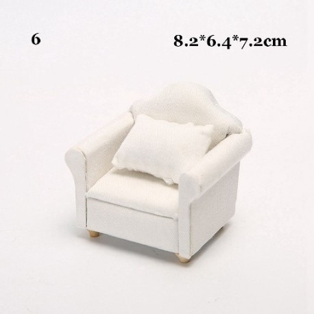 Szín: 6 - Divat 1:12 Lányok Ajándékok Gyerekek Dekoráció Színlelt játék Játék Babaház Miniatűr Puha Kanapé Mini