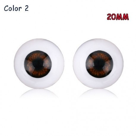 Szín: szín2-20mm - 1 pár valósághű félkerek üreges hátú műszemek szemgolyók barkácsolás Halloween kellékek horror