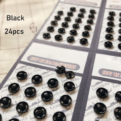 Fekete szín - Lány Ajándék Láthatatlan Snap Kézműves Dollhoues Miniatűr barkácsbaba Ruhák Mini Gombok Ruházat Varró