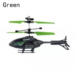 Szín: zöld - Fiúk ajándék újratölthető USB töltő felfüggesztett repülő helikopter repülő játékok mini drón