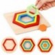 Szín: 1 - Színes gyermekajándékok Montessori Tangram 3D fa építő fa kirakós társasjáték geometriai kirakós játék