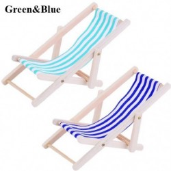 Szín: zöld-kék - Dekoráció Nappali Kiegészítők Napozójáték Összecsukható csíkos fedélzet Babaház Strandszék