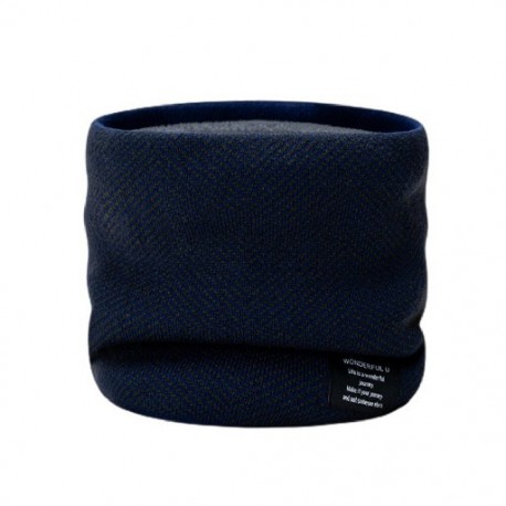 Szín: sötétkék - Uniszex vastagságú előke szélálló Thermal nyakmelegítő gyapjú sál Snood Cowl Tube sí motoros