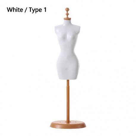 Szín: fehér-típus 1 - 1/6 babákhoz Kiegészítők Mini Házi játékok Ruhaakasztók Baba ruhatartó Kijelzőtartó Manöken