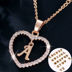 A-Z betű Nyaklánc medál női Divatos hosszú szív nyaklánc bizsu ékszer