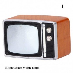 Szín: 1 - 1:12 Babaház dekoráció Fából készült miniatűr játék Dollhuse TV Vintage Babaház Rádió Vintage Rádió