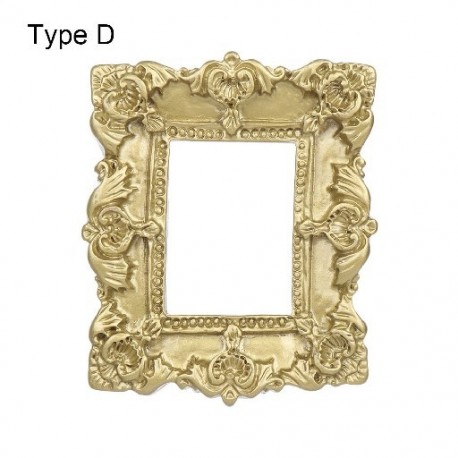 Szín: D típus - Baba kiegészítők barkácsbútor kellékek miniatűr babaház dekoráció képkeret 1/12 méretarányú