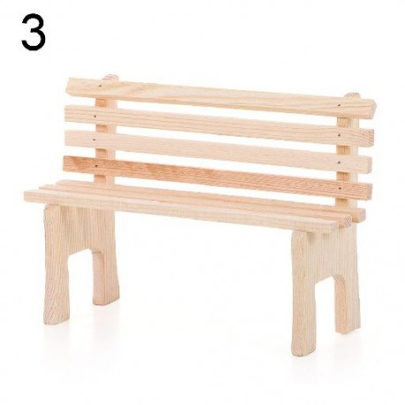 Szín: 3 - Mini babaház dekoráció gyerekek barkács baba kiegészítő készletek kosár szék fa mini bútor