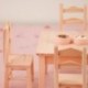 Szín: 1 - 2 Stílus 1/12 Babaház Mini Kiegészítők Szimulációs szék Fa asztal Asztal Bútor Játékok Babaház