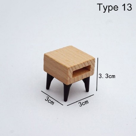 Szín: 13-as típus - Játszóház Jelenet Modell Mikro Táj Mini Bútor TV Szekrény Babaház Miniatűr Bútor Kanapé Ágy