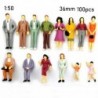 Szín: 36mm 100db - 100 db 1:100/1:150/1:75/1:50 méretarányú emberfigurák ABS modell építés utasok barkácsolás