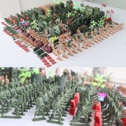 Fehér szín - 325 DB gyerekeknek ajándék műanyag játék akciófigura 325 DB katona modell modell építőkészletek férfi