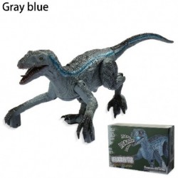 Szín: szürke kék - Gyermekek elektronikus robot dinoszaurusz játék szimulációs Velociraptor távirányítós dinoszaurusz