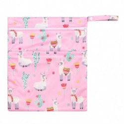 Szín: Alpaca B - Dupla cipzáras, nyomtatott pelenkázótáska baba vizes táskához Pelenkatáska Vízálló 30x36cm