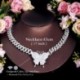 Fém szín: 5A minőség - CWWZircons Real Cubic Zirconia Luxury Statement Miami Cuban Link Chain nagy pillangó nyaklánc
