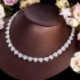 Fém szín: ezüst színű - CWWZircons Super Bling Cubic Zirconia Pave fehéraranyozott szerelmes szív alakú CZ láncos