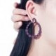 Fém színe: forró piros - CWWZircons Micro Pave Hot Pink Cubic cirkónia kő nagy, kerek, lelógó fülbevaló nőknek Egyedi