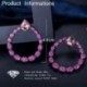 Fém színe: forró piros - CWWZircons Micro Pave Hot Pink Cubic cirkónia kő nagy, kerek, lelógó fülbevaló nőknek Egyedi