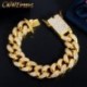 Fém színe: ezüst 18 cm (7 hüvelyk) - CWWZircons Luxus Cubic Zirconia Miami Cuban Twist Link lánc karkötő karkötő