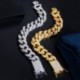 Fém színe: ezüst 18 cm (7 hüvelyk) - CWWZircons Luxus Cubic Zirconia Miami Cuban Twist Link lánc karkötő karkötő