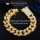 Fém színe: ezüst 18 cm (7 hüvelyk) - CWWZircons Luxus Cubic Zirconia Miami Cuban Twist Link lánc karkötő karkötő