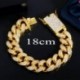 Fém színe: arany 18 cm (7 hüvelyk) - CWWZircons Luxus Cubic Zirconia Miami Cuban Twist Link lánc karkötő karkötő