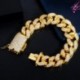 Fém színe: arany 18 cm (7 hüvelyk) - CWWZircons Luxus Cubic Zirconia Miami Cuban Twist Link lánc karkötő karkötő